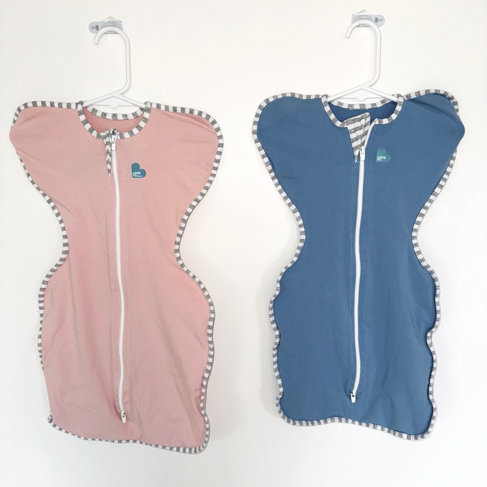 Love to Dream Sleep Sacks Pink and Blue with Decorative Stitching